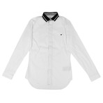 Christian Dior // Cotton Polo Collar Dress Shirt // White (US: 15.75R)