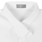 Christian Dior // Crossover Collar Cotton Dress Shirt // White (US: 15R)