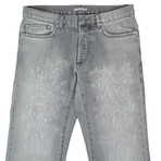 Dior // Faded Cotton Blend Distressed Jeans // Gray (34)