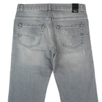Dior // Faded Cotton Blend Distressed Jeans // Gray (33)