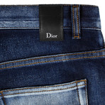Dior // Bleached Cotton Blend Jeans // Blue (32)