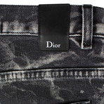 Dior // Splatter Cotton Blend Jeans // Gray (32)