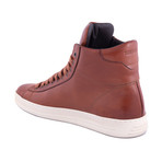 Men's Leather High Top Sneakers // Brown (US: 7)
