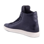 Men's Leather High Top Sneakers // Indigo Blue (US: 7)
