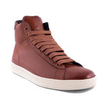 Men's Leather High Top Sneakers // Brown (US: 8)