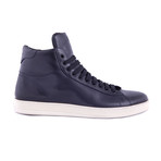 Men's Leather High Top Sneakers // Indigo Blue (US: 8.5)