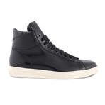 Men's Leather High Top Sneakers // Black (US: 7)