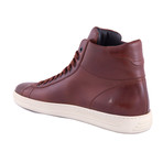 Men's Leather High Top Sneakers // Teak Brown (US: 8.5)