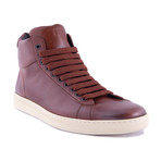Men's Leather High Top Sneakers // Teak Brown (US: 8)