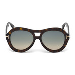 Tom Ford // Women's Isla Sunglasses // Dark Havana + Gray Gradient