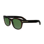 Unisex Fisher Sunglasses // Dark Havana + Green