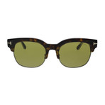 Men's Harry Clubmaster Sunglasses // Dark Havana + Green