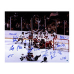 1980 USA Men's Hockey Team Signed Photo + Inscription