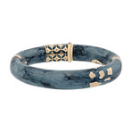 Nouvelle Bague Hammam Della Rosa 18k Rose Gold Diamond Cerulean Blue Bangle Bracelet