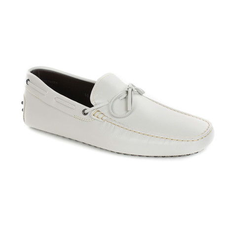 Tied Leather Loafer // White (US: 8)
