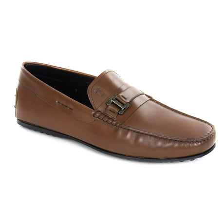 Leather Buckle Loafer // Light Brown (US: 8)