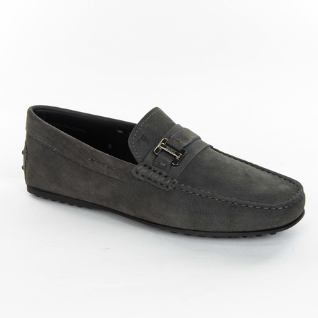 Suede Buckle Loafer // Gray (US: 8)