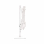 10' x 14' White Cantilever Umbrella + Base (White Base + Frame)