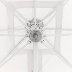 Horizon 9.5' Square Umbrella + Base (White Base + Frame)