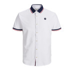 Short Sleeve Button Up // White (L)