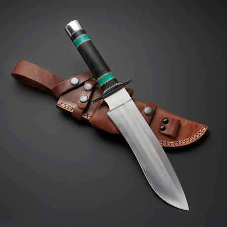 D2 Turquoise Large Hunter Bowie Knife
