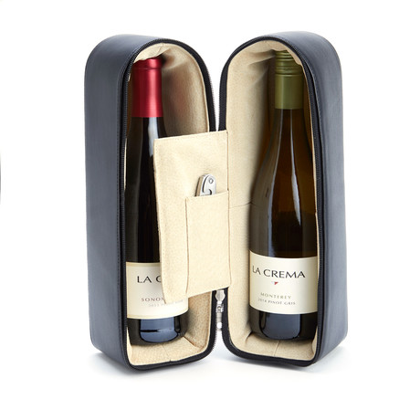 Wine Carrying Case // Black // Two Bottles