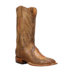 Butch Jersey Extra Wide Cowboy Boots // Cognac Burnished (US: 9EE)