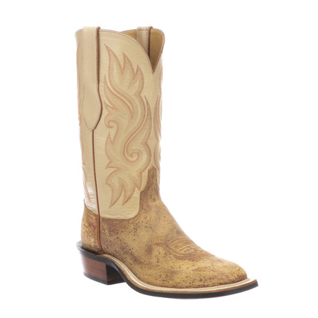 John Linen Extra Wide Cowboy Boots // Copper (US: 7EE)