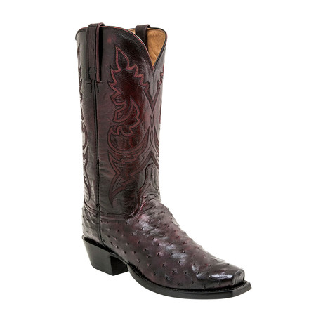 Sam Extra Wide Cowboy Boots // Black Cherry (US: 7EE)