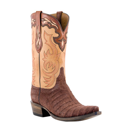 Jeff Suede Jersy Cal Cowboy Boots // Chocolate (US: 7)
