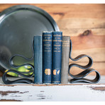 Forged Book Ends Set