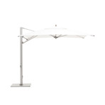 10' x 14' White Cantilever Umbrella + Base (White Base + Frame)