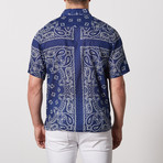 Mccall Casual Point-Collared Short Sleeve Button Down // Indigo (S)