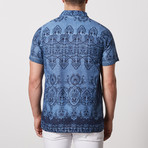 Mckenzie Casual Camp-Collared Short Sleeve Button Down // Navy (S)