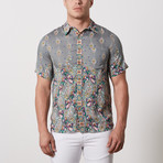 Johnston Casual Point-Collared Short Sleeve Button Down // Sage (L)