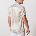 Shannon Casual Point-Collared Short Sleeve Button Down // Eggshell (S)