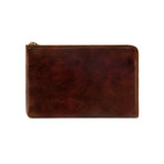 The Brothers Karamazov // Leather Clutch Purse // Brown