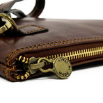The Brothers Karamazov // Leather Clutch Purse // Brown