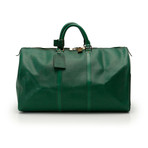 Vintage Louis Vuitton Green Keepall 50