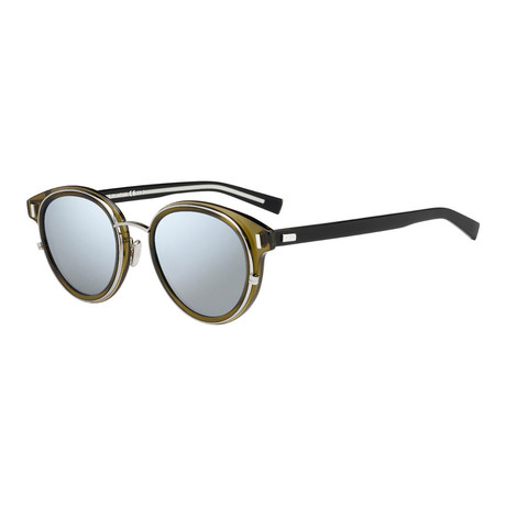 BLACKTIE2.0S K Sunglasses // Clear Olive + Silver + Black