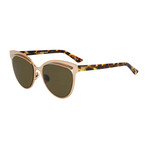 Diorinspired Sunglasses // Matte Rose Gold + Havana + Brown