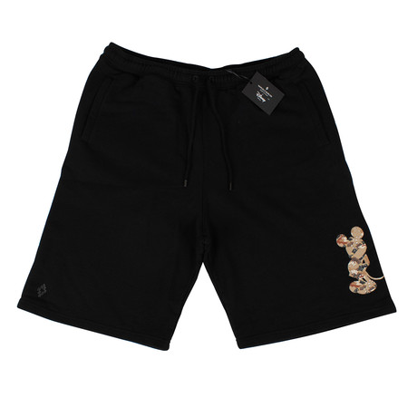 Marcelo Burlon // Cotton Mickey Mouse Camo Shorts // Black (S)