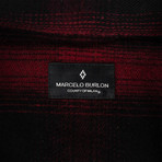 Marcelo Burlon // Plaid Lamens Shirt // Black + Red (XS)