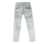 Balmain Paris // 7 Pocket Biker Denim Jeans // Light Blue (29)