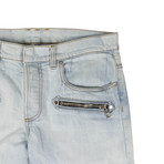 Balmain Paris // 7 Pocket Biker Denim Jeans // Light Blue (29)