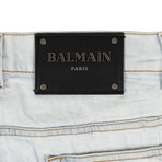 Balmain Paris // 7 Pocket Biker Denim Jeans // Light Blue (29)