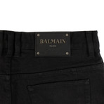 Balmain Paris // Distressed Denim Jeans // Black (34)