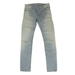 Balmain Paris // Distressed Vintage Denim Jeans // Light Blue (33)