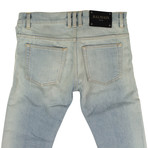 Balmain Paris // Distressed Vintage Denim Jeans // Light Blue (33)