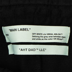 Off White // Dad Time Travelling Track Pants // Black (XL)